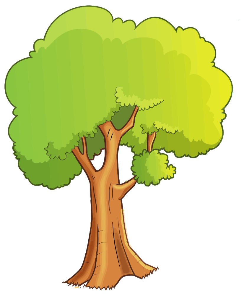 OnlineLabels Clip Art - Cartoon Tree Isolated